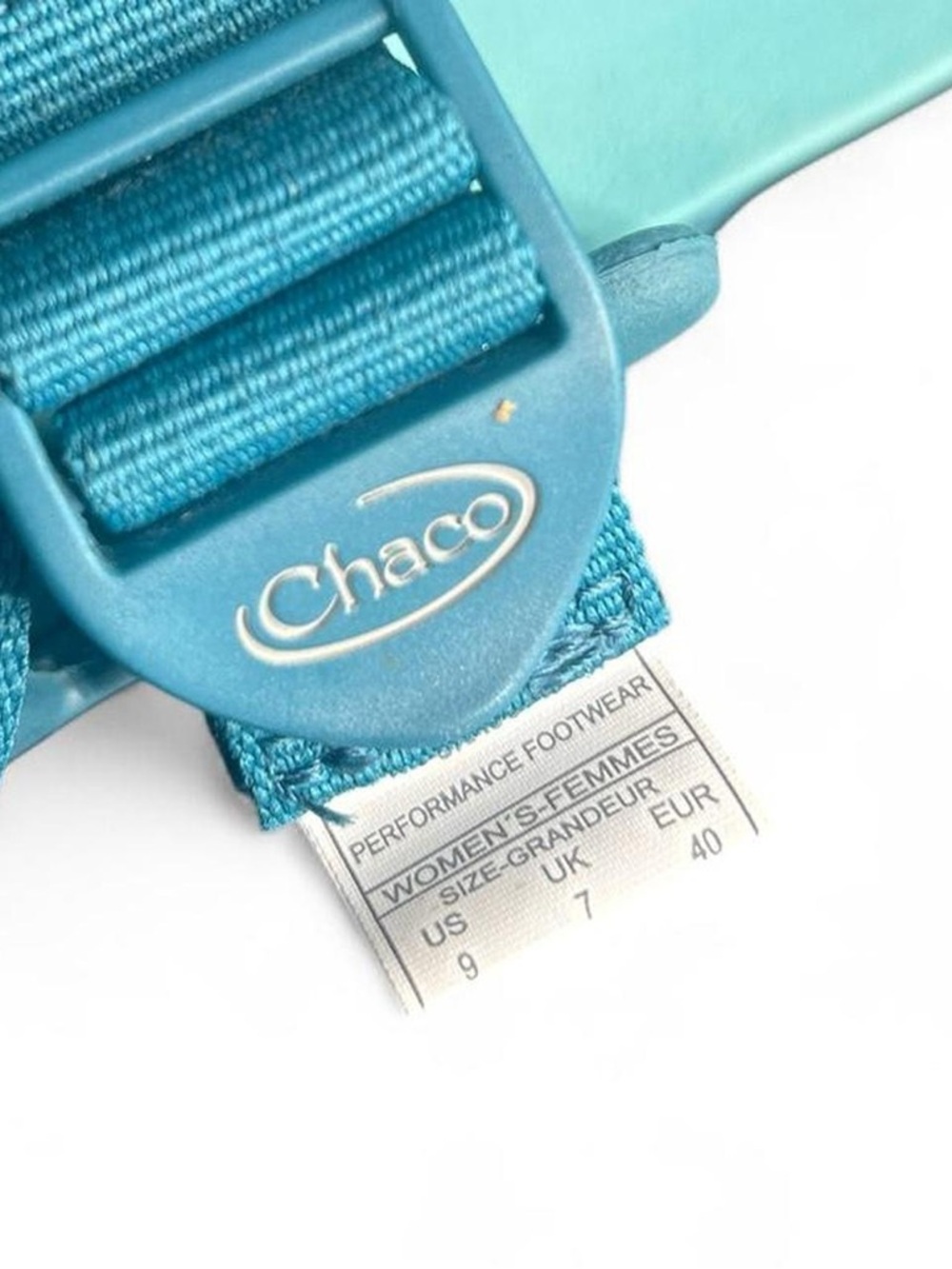 Chaco Women's Chillos Slide in Ocean Blue ultra-lightweight recovery sandals - Picture 5 of 5